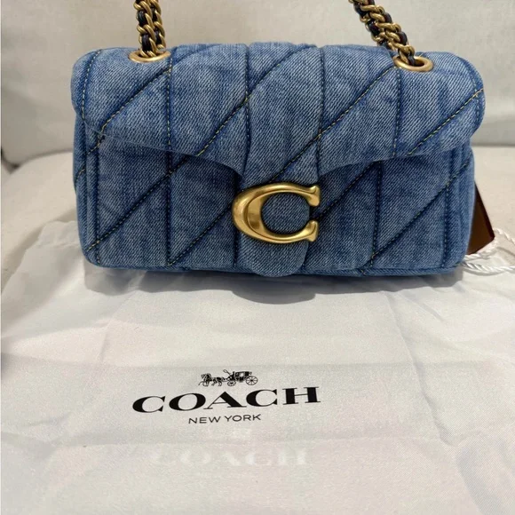 Coach Blue Quilted Tabby Crossbody Bag - Picture 6 of 14